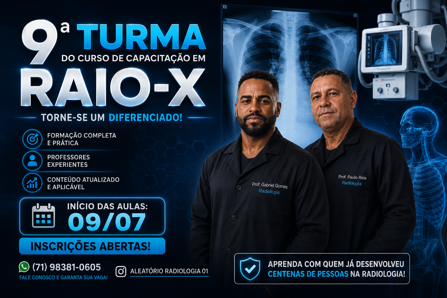 Curso de Capacitação em Raio-X com Prof Gabriel Garcez