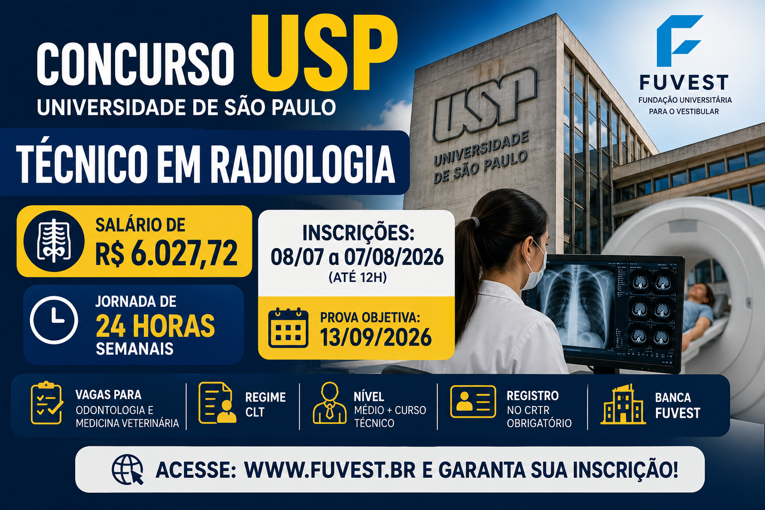 USP abre concurso - Portal da Radiologia