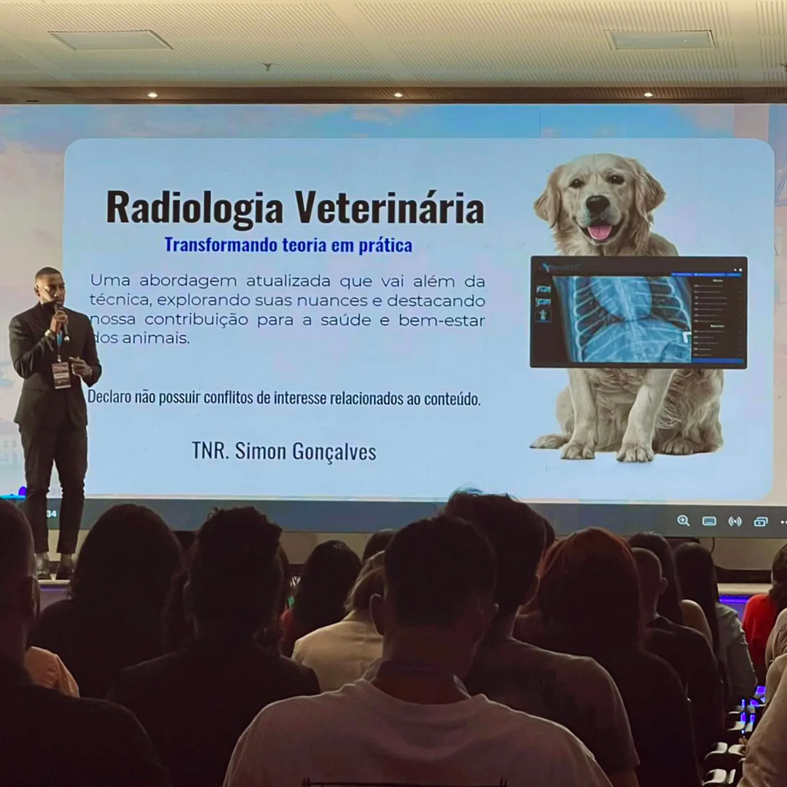 Paulo Simon durante palestra no Congresso Nordestino de Radiologia